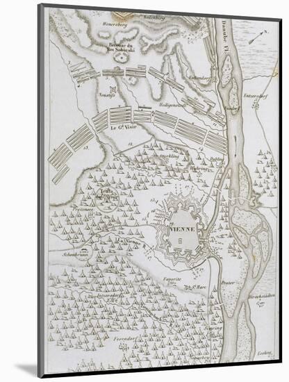 Siege of Vienna in 1683, Battle of Kahlenberg. Austria-null-Mounted Giclee Print