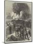 Siege Operations at Chatham, Explosion of a Mine-null-Mounted Giclee Print