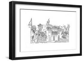 Siege Scene, C1260-Henry Shaw-Framed Giclee Print