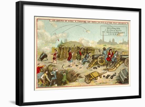 Siege Warfare under Marshal Vauban, 17th Century-null-Framed Giclee Print