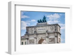 Siegestor, the Triumphal Arch in Munich, Germany-Anibal Trejo-Framed Photographic Print