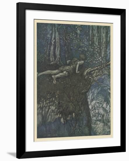 Siegfied in the Forest-Arthur Rackham-Framed Art Print