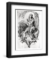 Siegfried and the Dragon with the Magic Bird-C. Burger-Framed Giclee Print