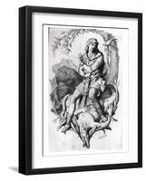 Siegfried and the Dragon with the Magic Bird-C. Burger-Framed Giclee Print