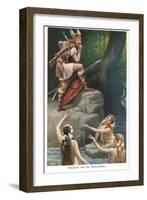 Siegfried and the Rhine Maidens-null-Framed Art Print