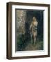 Siegfried in Front of Fafner's Cave with the Ring and His Sword Named "Notung"-Ferdinand Leeke-Framed Giclee Print