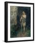 Siegfried in Front of Fafner's Cave with the Ring and His Sword Named "Notung"-Ferdinand Leeke-Framed Giclee Print