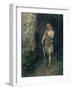 Siegfried in Front of Fafner's Cave with the Ring and His Sword Named "Notung"-Ferdinand Leeke-Framed Giclee Print