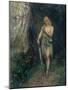 Siegfried in Front of Fafner's Cave with the Ring and His Sword Named "Notung"-Ferdinand Leeke-Mounted Giclee Print