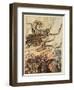 Siegfried leaves Brunnhilde in search of adventure, from 'Siegfried and the Twilight of Gods'-Arthur Rackham-Framed Giclee Print