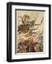 Siegfried leaves Brunnhilde in search of adventure, from 'Siegfried and the Twilight of Gods'-Arthur Rackham-Framed Giclee Print