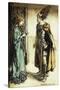Siegfried Meets Gutrune: The Twilight of the Gods, 1911-Arthur Rackham-Stretched Canvas
