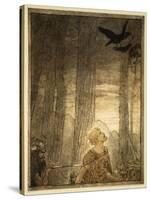 Siegfried's death, illustration from 'Siegfried and the Twilight of the Gods', 1924-Arthur Rackham-Stretched Canvas