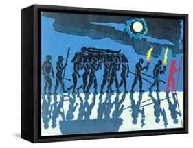 Siegfried's Funeral, Illustration from 'Gotterdammerung'-Phil Redford-Framed Stretched Canvas