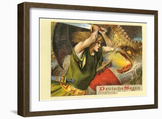 Siegfried Slaying Dragon-null-Framed Art Print