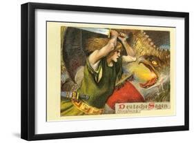 Siegfried Slaying Dragon-null-Framed Art Print