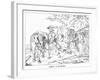 Siegfried, the Dragonslayer, Engraved by J. Dielmann-Alfred Rethel-Framed Giclee Print