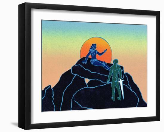 Siegfried Wakens Brunhilde, Illustration from 'Siegfried'-Phil Redford-Framed Giclee Print