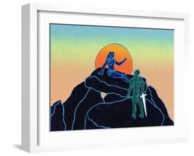 Siegfried Wakens Brunhilde, Illustration from 'Siegfried'-Phil Redford-Framed Giclee Print