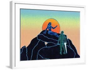 Siegfried Wakens Brunhilde, Illustration from 'Siegfried'-Phil Redford-Framed Giclee Print