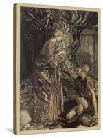 Siegmund and Sieglinde-Arthur Rackham-Stretched Canvas