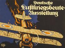 Poster Advertising the German Air War Booty Exhibition, 1918-Siegmund von Suchodolski-Framed Stretched Canvas