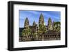 Siem Reap, Cambodia. Ancient ruins and towers of the Angkor Wat temple-Miva Stock-Framed Photographic Print