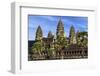 Siem Reap, Cambodia. Ancient ruins and towers of the Angkor Wat temple-Miva Stock-Framed Photographic Print