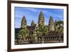 Siem Reap, Cambodia. Ancient ruins and towers of the Angkor Wat temple-Miva Stock-Framed Photographic Print