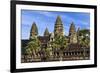 Siem Reap, Cambodia. Ancient ruins and towers of the Angkor Wat temple-Miva Stock-Framed Photographic Print