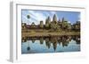 Siem Reap, Cambodia. Ancient ruins and towers of the Bayon Temple Angkor Wat-Miva Stock-Framed Photographic Print