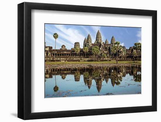 Siem Reap, Cambodia. Ancient ruins and towers of the Bayon Temple Angkor Wat-Miva Stock-Framed Photographic Print