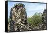 Siem Reap, Cambodia. Ancient ruins and towers of the Bayon Temple in Angkor Thom-Miva Stock-Framed Stretched Canvas