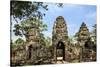 Siem Reap, Cambodia. Entrance to the ancient ruins and towers of the Bayon Temple in Preah Khan-Miva Stock-Stretched Canvas