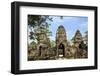 Siem Reap, Cambodia. Entrance to the ancient ruins and towers of the Bayon Temple in Preah Khan-Miva Stock-Framed Photographic Print