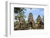 Siem Reap, Cambodia. Entrance to the ancient ruins and towers of the Bayon Temple in Preah Khan-Miva Stock-Framed Photographic Print
