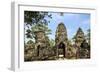 Siem Reap, Cambodia. Entrance to the ancient ruins and towers of the Bayon Temple in Preah Khan-Miva Stock-Framed Photographic Print