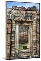 Siem Reap, Cambodia. Ornate doorway leads to the ancient ruins and towers of the Bayon Temple, Pre -Miva Stock-Mounted Photographic Print