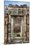 Siem Reap, Cambodia. Ornate doorway leads to the ancient ruins and towers of the Bayon Temple, Pre -Miva Stock-Mounted Photographic Print