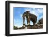 Siem Reap, Cambodia. Stone sculpture of an elephant at the temple complex of Pre Rup-Miva Stock-Framed Photographic Print