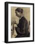 Sien Sewing-Vincent van Gogh-Framed Art Print