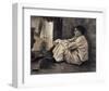 Sien with Cigar Sitting on the Floor Near Stove-Vincent van Gogh-Framed Art Print