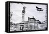 Siena City Hall on Piazza Del Campo-Banauke-Framed Stretched Canvas