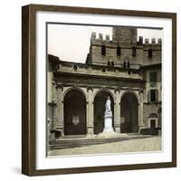 Siena (Italy), Independence Square And, in the Background, the Base of the Torre Del Mangia-Leon, Levy et Fils-Framed Photographic Print