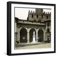 Siena (Italy), Independence Square And, in the Background, the Base of the Torre Del Mangia-Leon, Levy et Fils-Framed Photographic Print