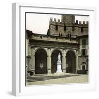 Siena (Italy), Independence Square And, in the Background, the Base of the Torre Del Mangia-Leon, Levy et Fils-Framed Photographic Print