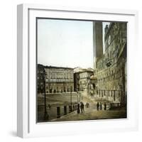 Siena (Italy), the Piazza Del Campo with the Public Palace (1288-1340) and the Torre Del Mangia-Leon, Levy et Fils-Framed Photographic Print