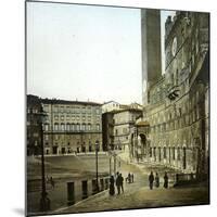 Siena (Italy), the Piazza Del Campo with the Public Palace (1288-1340) and the Torre Del Mangia-Leon, Levy et Fils-Mounted Photographic Print