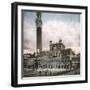 Siena (Italy), the Public Palace (1288-1340) on Piazza Del Campo, and the Torre Del Mangia-Leon, Levy et Fils-Framed Photographic Print