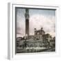 Siena (Italy), the Public Palace (1288-1340) on Piazza Del Campo, and the Torre Del Mangia-Leon, Levy et Fils-Framed Photographic Print